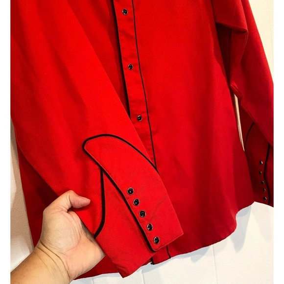 Vintage Roper Men's Western Pearl Snap Button Down Shirt Embroidered Guitars LG - Picture 2 of 5